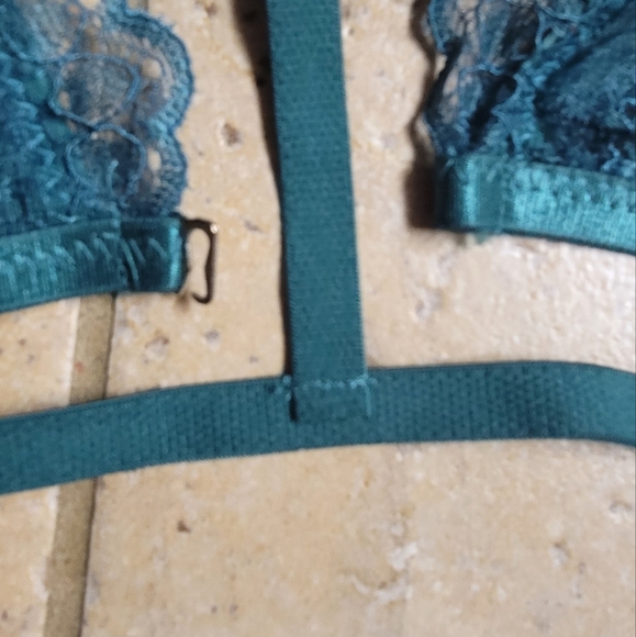 ADOME Dark Green 2-Piece Sexy Strappy Bralette and G-String Lingerie Set, XXL - Picture 5 of 12
